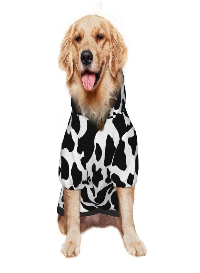 Ubouigr Cow Print Dog Costume,Stylish Dog Hoodie with Hat Pocket,Pet Clothes Sweatshirts for Cats Dogs Large - Image 3